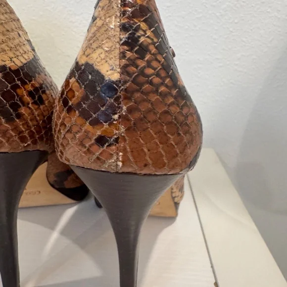 Coach Buffy Python/Snake Print High Heels Size 9.5 - Picture 8 of 16